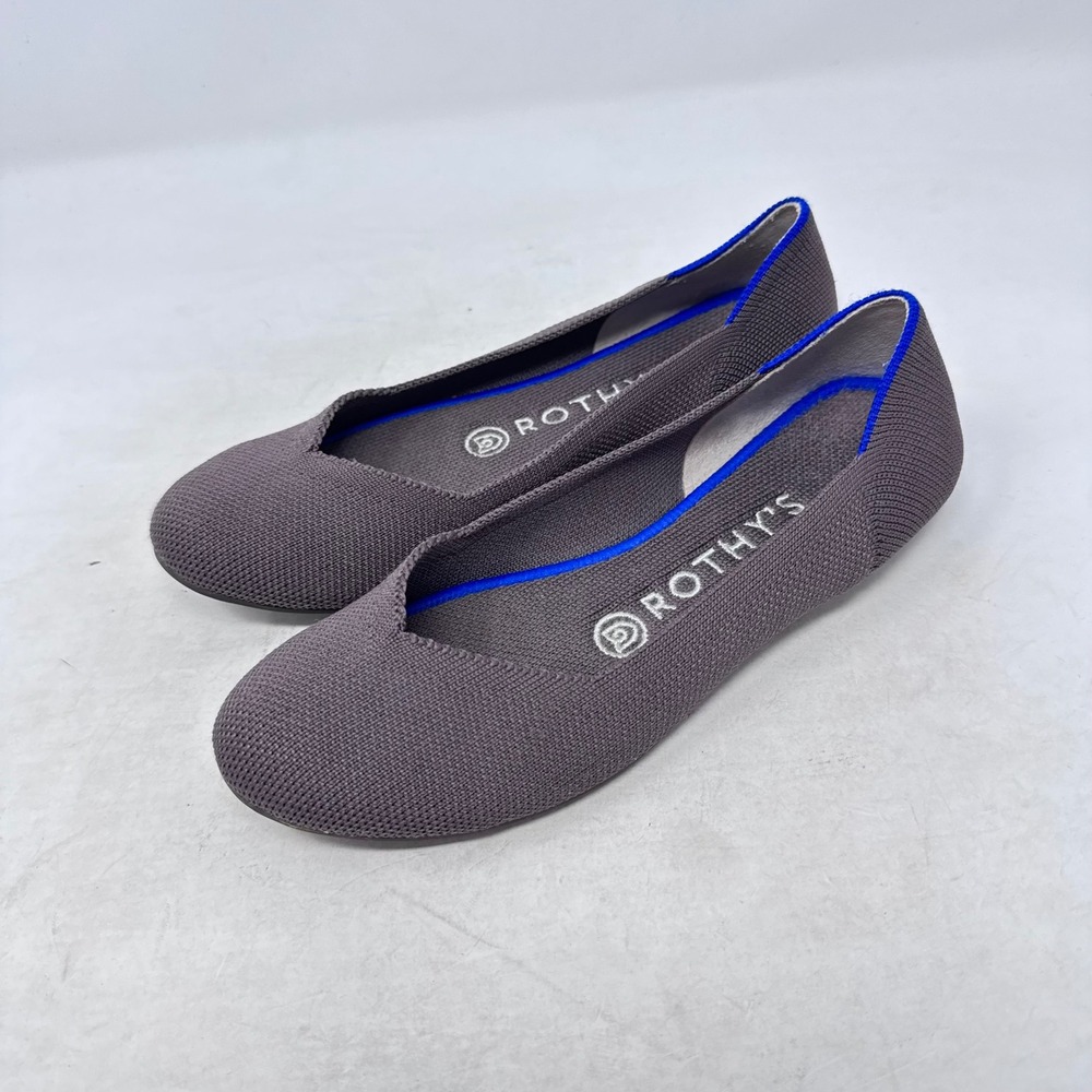 Rothys The Flats Gray Size 6 Sustainable Washable Knit Shoes Round Toe Neutral